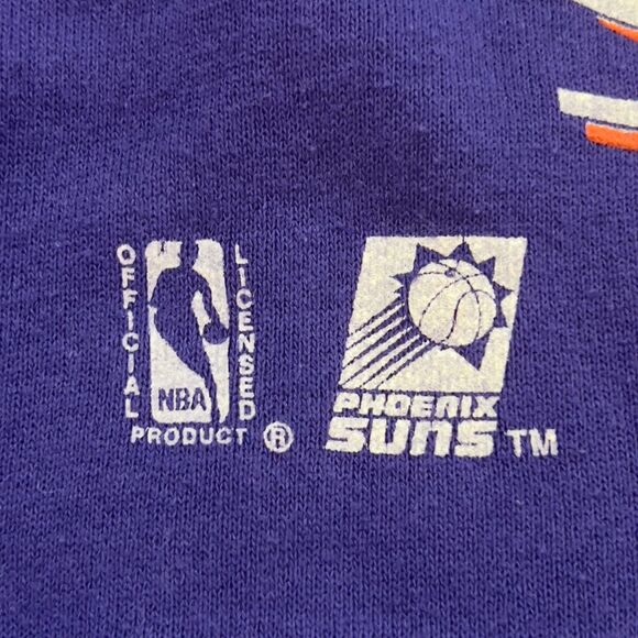 RARE! Vintage 1991 Nutmeg Mills Phoenix Suns Purple Sweatshirt Made in USA - XL - Picture 3 of 10